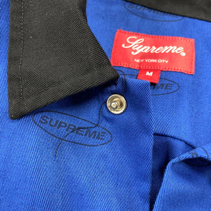 【中古品】【メンズ】 SUPREME シュプリーム 17FW COLOR BLOCKED WORK SHIRT カラー ブロック ワーク シャツ トップス 長袖 149-260518-cs-03-izu サイズ：M カラー：ブラック×ブルー 万代Net店