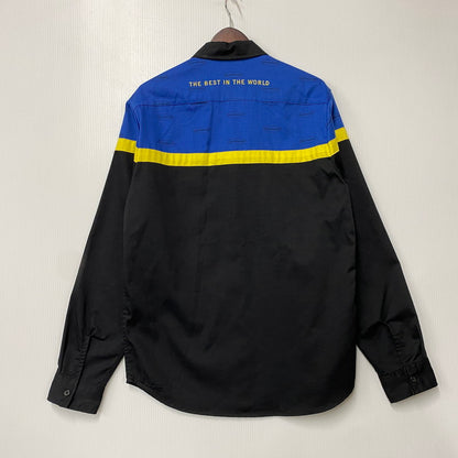 【中古品】【メンズ】 SUPREME シュプリーム 17FW COLOR BLOCKED WORK SHIRT カラー ブロック ワーク シャツ トップス 長袖 149-260518-cs-03-izu サイズ：M カラー：ブラック×ブルー 万代Net店
