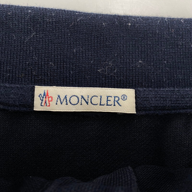 【中古品】【メンズ】 MONCLER モンクレール MAGLIA POLO SHIRT B10918340800 ポロシャツ 半袖 トップス 141-260519-as-17-izu サイズ：M カラー：ネイビー 万代Net店