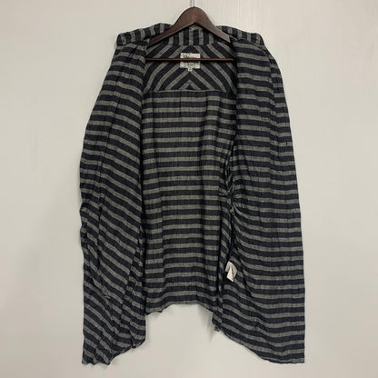 【中古品】【メンズ】 VIVIENNE WESTWOOD MAN ヴィヴィアンウエスドウッドマン VW-WR-77129 STRIPE LINEN LONG SHIRT ストライプ リネン ロング シャツ トップス 141-260518-kh-01-izu サイズ：44 カラー：グレー系 万代Net店