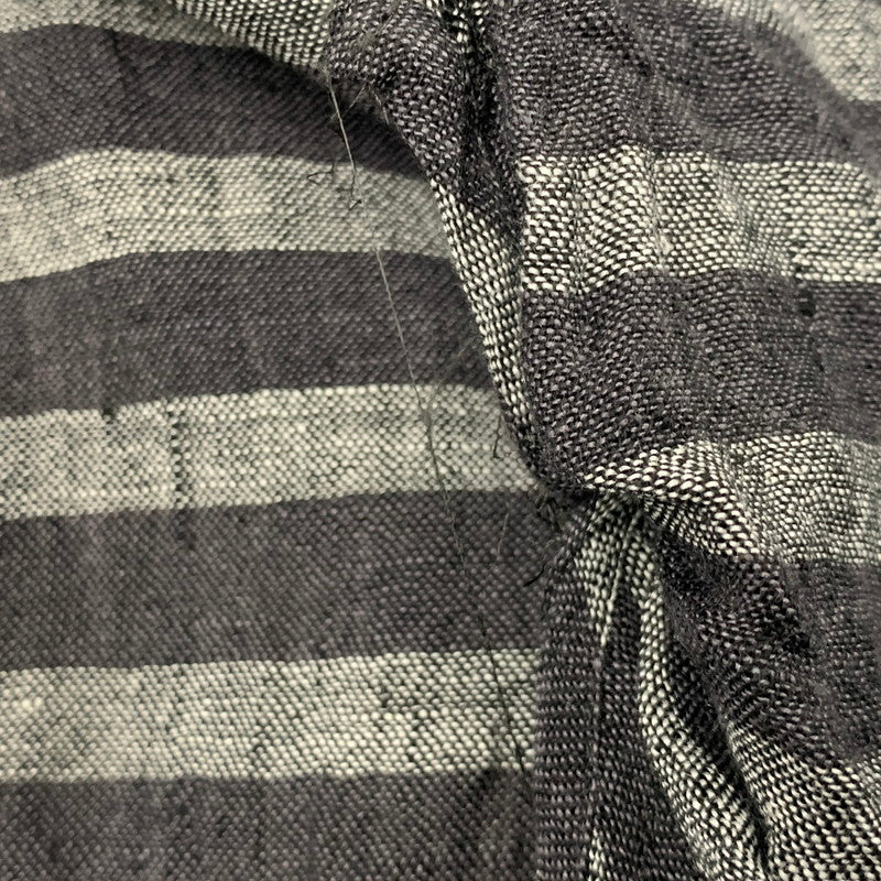 【中古品】【メンズ】 VIVIENNE WESTWOOD MAN ヴィヴィアンウエスドウッドマン VW-WR-77129 STRIPE LINEN LONG SHIRT ストライプ リネン ロング シャツ トップス 141-260518-kh-01-izu サイズ：44 カラー：グレー系 万代Net店