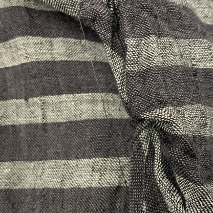 【中古品】【メンズ】 VIVIENNE WESTWOOD MAN ヴィヴィアンウエスドウッドマン VW-WR-77129 STRIPE LINEN LONG SHIRT ストライプ リネン ロング シャツ トップス 141-260518-kh-01-izu サイズ：44 カラー：グレー系 万代Net店