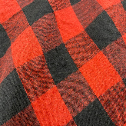 【中古品】【メンズ】 Dakota ダコタ FLANNEL SHIRT フランネルシャツ 三角タグ USA製 チェック 長袖 146-260610-as-06-izu サイズ：M カラー：レッド×ブラック 万代Net店