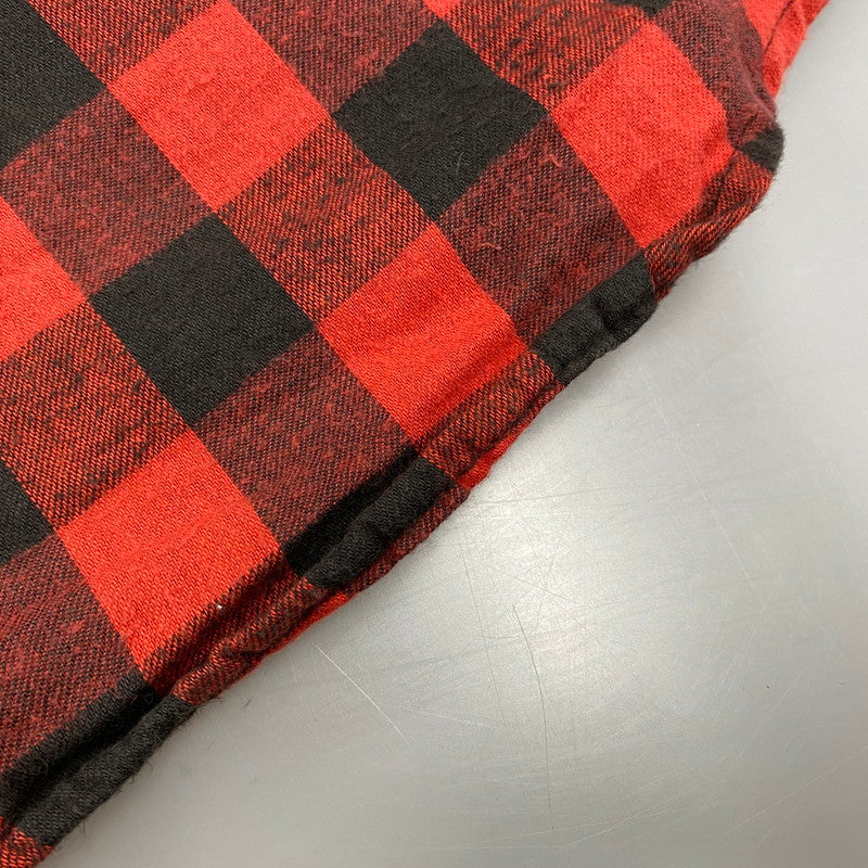 【中古品】【メンズ】 Dakota ダコタ FLANNEL SHIRT フランネルシャツ 三角タグ USA製 チェック 長袖 146-260610-as-06-izu サイズ：M カラー：レッド×ブラック 万代Net店