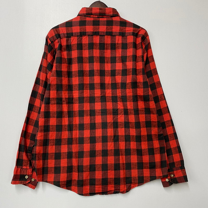 【中古品】【メンズ】 Dakota ダコタ FLANNEL SHIRT フランネルシャツ 三角タグ USA製 チェック 長袖 146-260610-as-06-izu サイズ：M カラー：レッド×ブラック 万代Net店