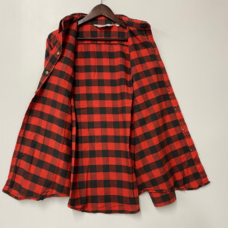 【中古品】【メンズ】 Dakota ダコタ FLANNEL SHIRT フランネルシャツ 三角タグ USA製 チェック 長袖 146-260610-as-06-izu サイズ：M カラー：レッド×ブラック 万代Net店