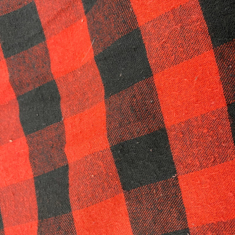 【中古品】【メンズ】 Dakota ダコタ FLANNEL SHIRT フランネルシャツ 三角タグ USA製 チェック 長袖 146-260610-as-06-izu サイズ：M カラー：レッド×ブラック 万代Net店