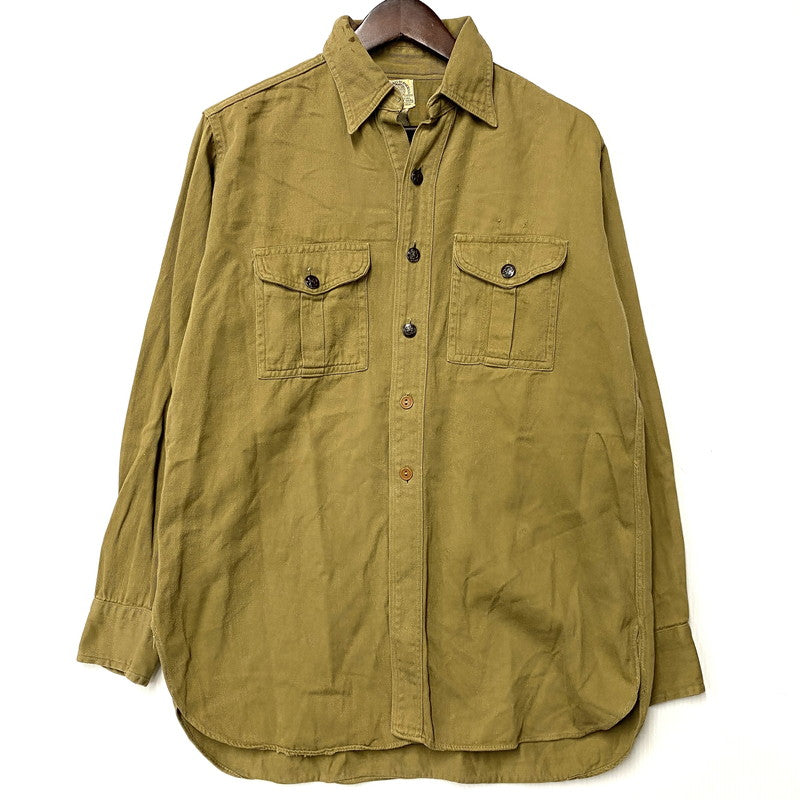 【現状渡し品】【メンズ】 BOY SCOUTS OF AMERICA ボーイスカウトオブアメリカ 2-POCKET L/S SHIRT 2ポケット ロングスリーブ シャツ 長袖 146-260610-as-03-izu カラー：カーキ 万代Net店