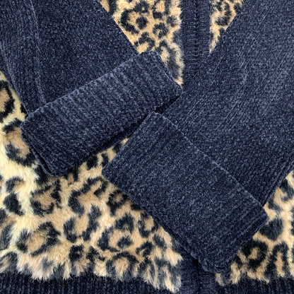 【中古品】【メンズ】 LISA INTERNATIONAL リサ インターナショナル LEOPARD DRIVER’S KNIT レオパード ドライバーズ ニット トップス 長袖 146-260526-ya-02-izu サイズ：L カラー：マルチ 万代Net店