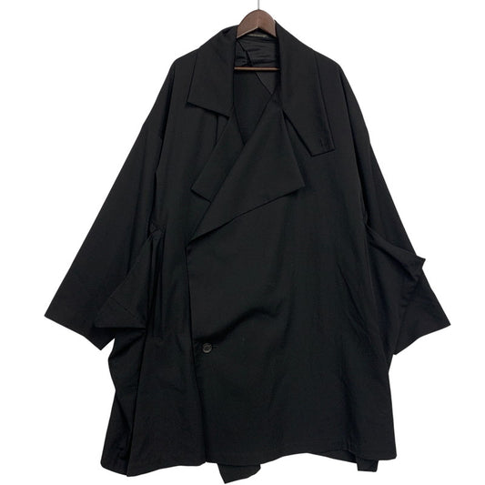 【現状渡し品】【メンズ】 Yohji Yamamoto POUR HOMME ヨウジヤマモトプールオム HE-C09-100 ドレープコート アウター 140-260519-as-11-izu サイズ：2 カラー：ブラック 万代Net店