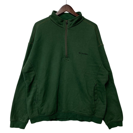 【中古品】【メンズ】 COLUMBIA コロンビア XM6564 HALF ZIP ELBOWPATCH SWEAT SHIRT ハーフジップ エルボーパッチ スウェットシャツ トップス 長袖 144-260526-ya-03-izu サイズ：L カラー：GREEN 万代Net店