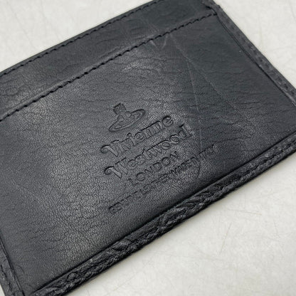 【中古品】【メンズ/レディース】 VIVIENNE WESTWOOD ヴィヴィアンウエストウッド LEATHER CARD CASE レザー カード ケース 財布 200-260611-ya-13-izu カラー：ブラック 万代Net店