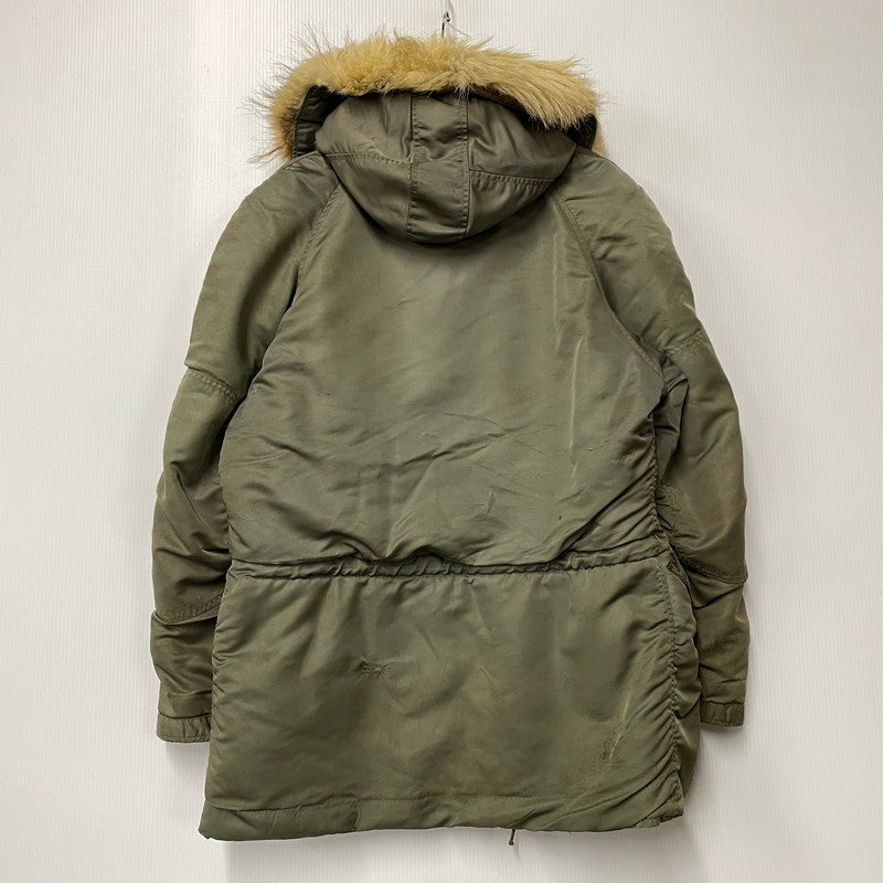 【現状渡し品】【メンズ】 U.S.AIR FORCE ユーエスエアフォース COYOTE FUR CONMAR ZIP コヨーテファー コンマ―ジップ 黒タグ SKYLINE CLOTHING社製 60S N-3B FLIGHT JACKET フライト ジャケット アウター 146-260518-cs-10-izu サイズ：不明 カラー：カーキ 万代Net店
