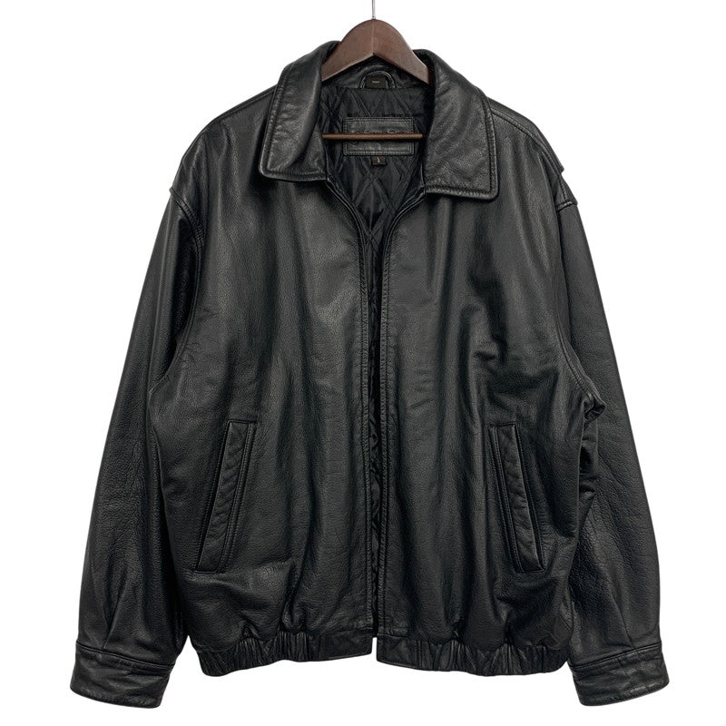 【中古品】【メンズ】 ST.JOHN'SBAY セントジョンズベイ LEATHER JACKET レザージャケット アウター 146-260519-as-10-izu サイズ：L カラー：ブラック 万代Net店