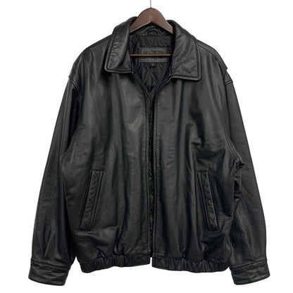 【中古品】【メンズ】 ST.JOHN'SBAY セントジョンズベイ LEATHER JACKET レザージャケット アウター 146-260519-as-10-izu サイズ：L カラー：ブラック 万代Net店