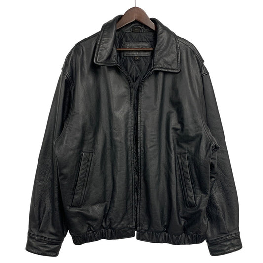 【中古品】【メンズ】 ST.JOHN'SBAY セントジョンズベイ LEATHER JACKET レザージャケット アウター 146-260519-as-10-izu サイズ：L カラー：ブラック 万代Net店