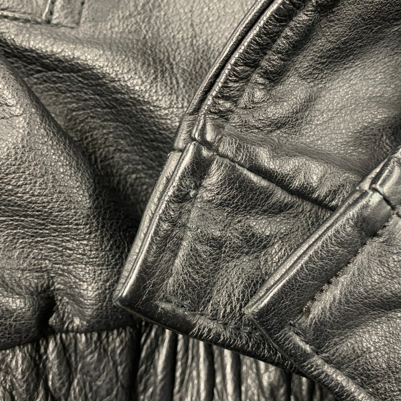 【中古品】【メンズ】 ST.JOHN'SBAY セントジョンズベイ LEATHER JACKET レザージャケット アウター 146-260519-as-10-izu サイズ：L カラー：ブラック 万代Net店