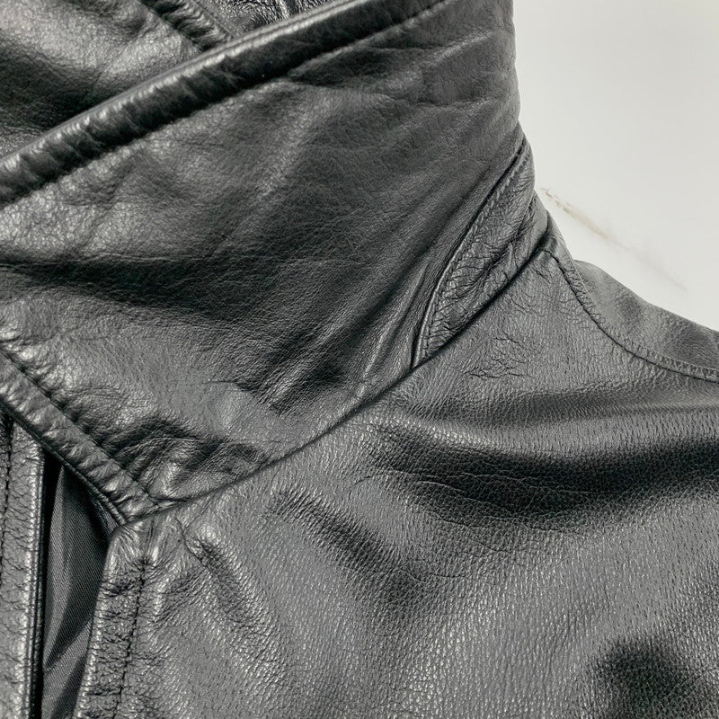 【中古品】【メンズ】 ST.JOHN'SBAY セントジョンズベイ LEATHER JACKET レザージャケット アウター 146-260519-as-10-izu サイズ：L カラー：ブラック 万代Net店