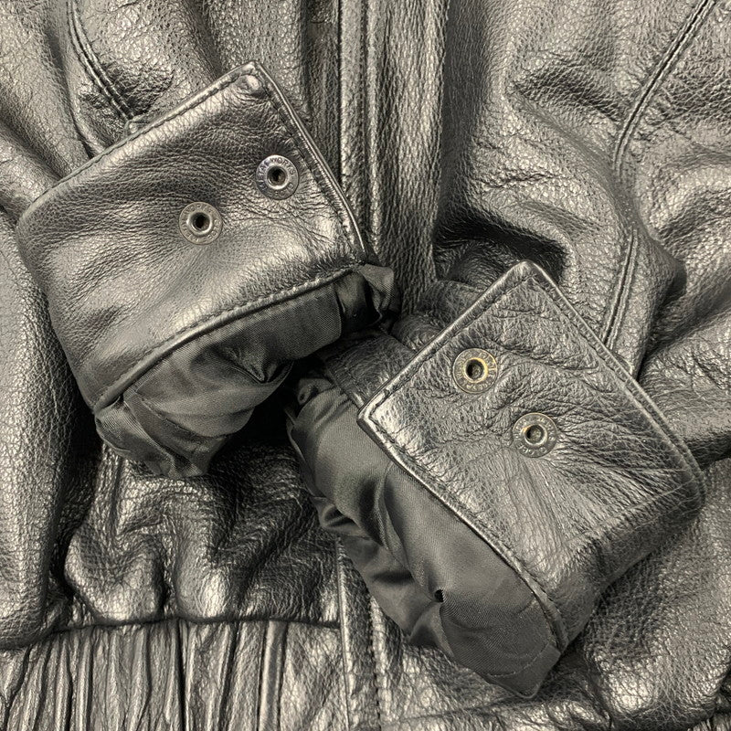 【中古品】【メンズ】 ST.JOHN'SBAY セントジョンズベイ LEATHER JACKET レザージャケット アウター 146-260519-as-10-izu サイズ：L カラー：ブラック 万代Net店
