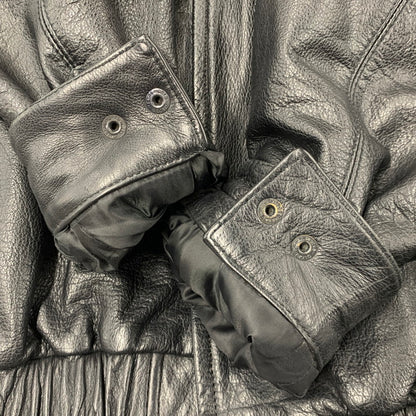 【中古品】【メンズ】 ST.JOHN'SBAY セントジョンズベイ LEATHER JACKET レザージャケット アウター 146-260519-as-10-izu サイズ：L カラー：ブラック 万代Net店