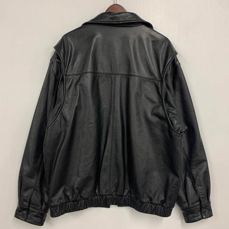 【中古品】【メンズ】 ST.JOHN'SBAY セントジョンズベイ LEATHER JACKET レザージャケット アウター 146-260519-as-10-izu サイズ：L カラー：ブラック 万代Net店