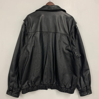 【中古品】【メンズ】 ST.JOHN'SBAY セントジョンズベイ LEATHER JACKET レザージャケット アウター 146-260519-as-10-izu サイズ：L カラー：ブラック 万代Net店