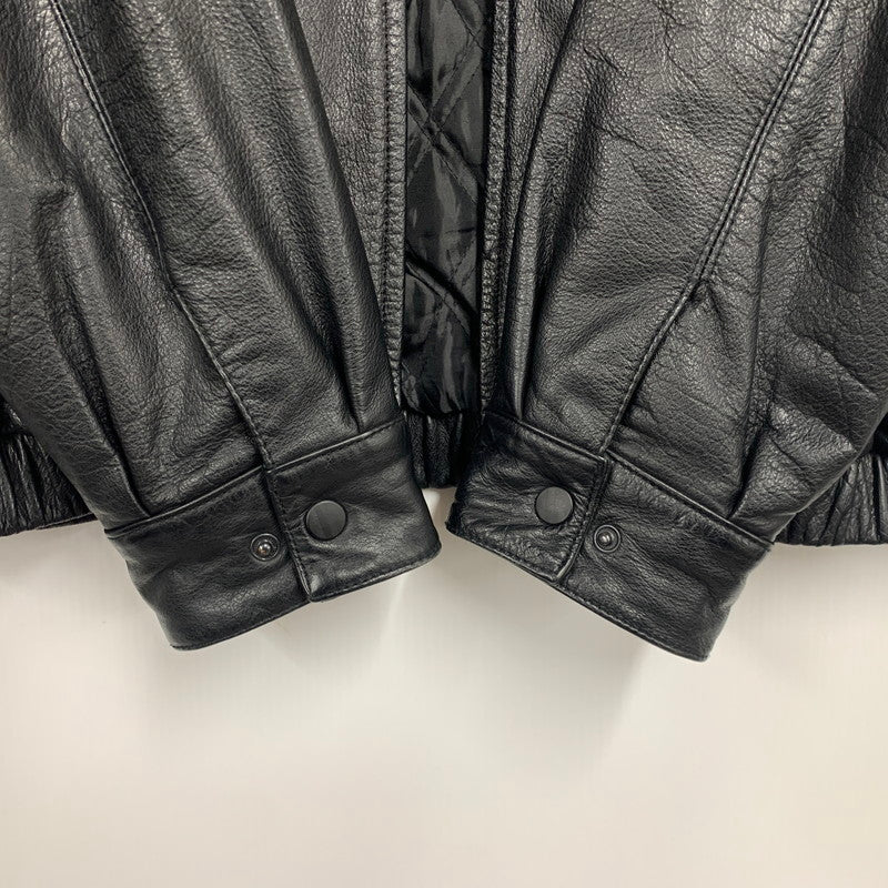 【中古品】【メンズ】 ST.JOHN'SBAY セントジョンズベイ LEATHER JACKET レザージャケット アウター 146-260519-as-10-izu サイズ：L カラー：ブラック 万代Net店