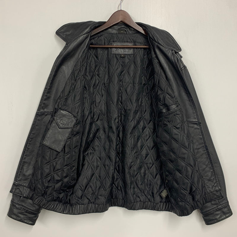 【中古品】【メンズ】 ST.JOHN'SBAY セントジョンズベイ LEATHER JACKET レザージャケット アウター 146-260519-as-10-izu サイズ：L カラー：ブラック 万代Net店