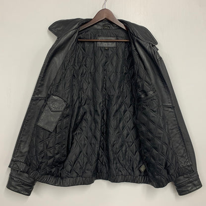 【中古品】【メンズ】 ST.JOHN'SBAY セントジョンズベイ LEATHER JACKET レザージャケット アウター 146-260519-as-10-izu サイズ：L カラー：ブラック 万代Net店