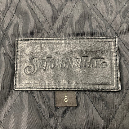 【中古品】【メンズ】 ST.JOHN'SBAY セントジョンズベイ LEATHER JACKET レザージャケット アウター 146-260519-as-10-izu サイズ：L カラー：ブラック 万代Net店