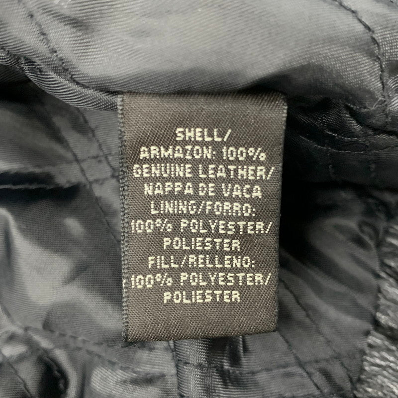 【中古品】【メンズ】 ST.JOHN'SBAY セントジョンズベイ LEATHER JACKET レザージャケット アウター 146-260519-as-10-izu サイズ：L カラー：ブラック 万代Net店