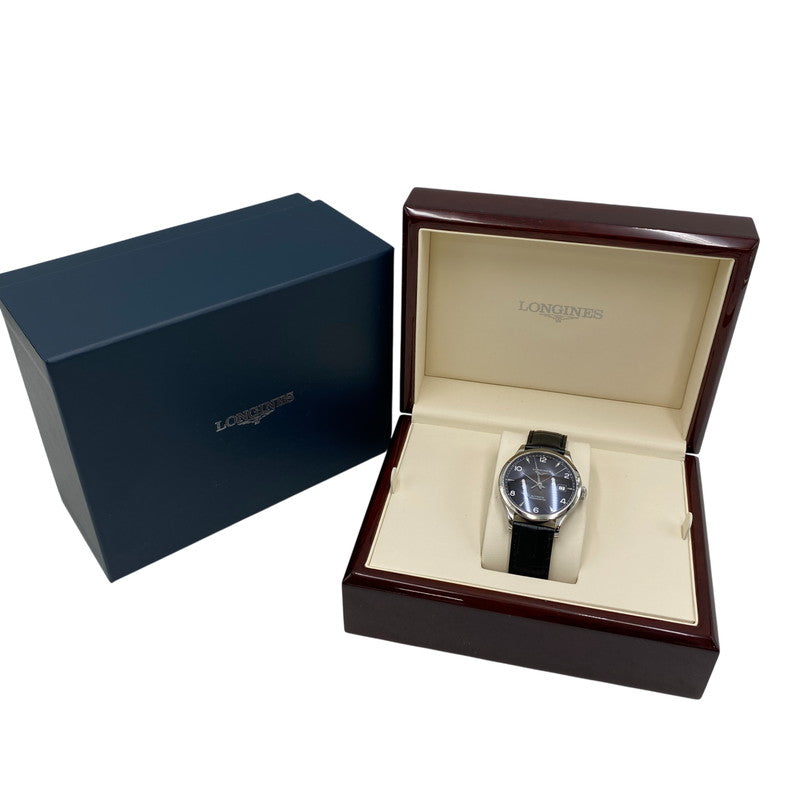 【中古品】【メンズ/レディース】 LONGINES ロンジン L2.820.4.56.2 RECORD AUTOMATIC DATE WATCH レコード オートマチック デイト ウォッチ 腕時計 195-260520-cs-14-izu カラー：ブラック×シルバー 万代Net店