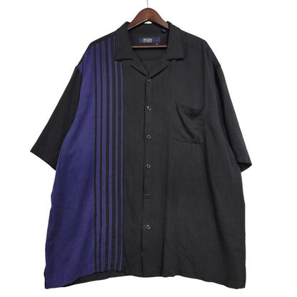 【中古品】【メンズ】 NAT NAST ナットナスト SILK OPEN COLLAR SHIRT シルク オープンカラーシャツ 半袖 トップス 146-260525-as-11-izu サイズ：XXL カラー：ブラック 万代Net店