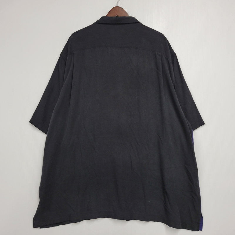 【中古品】【メンズ】 NAT NAST ナットナスト SILK OPEN COLLAR SHIRT シルク オープンカラーシャツ 半袖 トップス 146-260525-as-11-izu サイズ：XXL カラー：ブラック 万代Net店