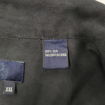 【中古品】【メンズ】 NAT NAST ナットナスト SILK OPEN COLLAR SHIRT シルク オープンカラーシャツ 半袖 トップス 146-260525-as-11-izu サイズ：XXL カラー：ブラック 万代Net店