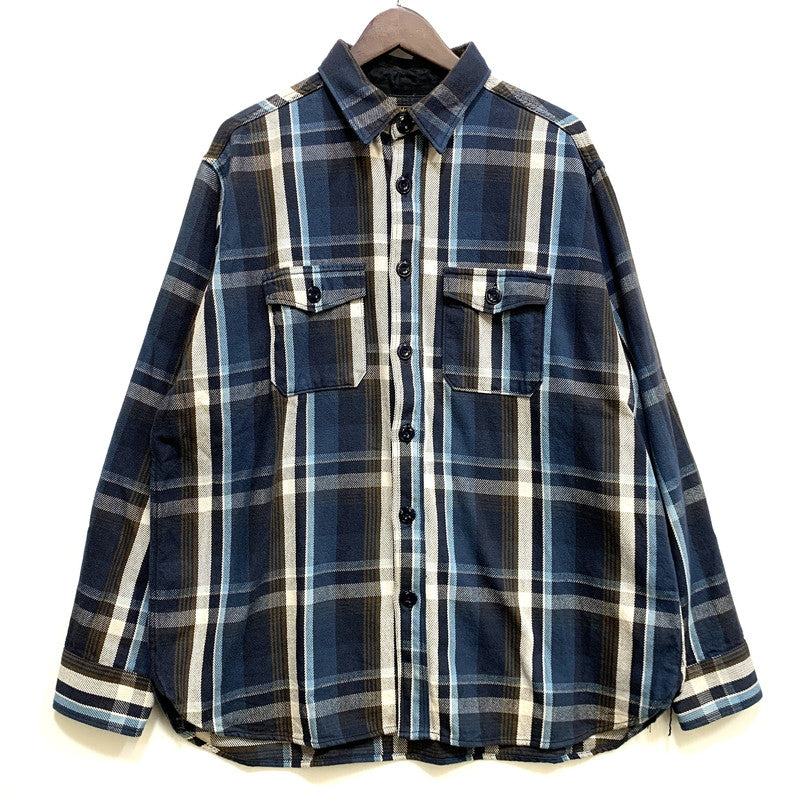 【中古品】【メンズ】 WORKERS ワーカーズ HEAVY CHECK SHIRT ヘビー チェック シャツ トップス 長袖 145-260714-cs-13-izu サイズ：17 1/2 カラー：ブルー 万代Net店