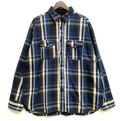 【中古品】【メンズ】 WORKERS ワーカーズ HEAVY CHECK SHIRT ヘビー チェック シャツ トップス 長袖 145-260714-cs-13-izu サイズ：17 1/2 カラー：ブルー 万代Net店