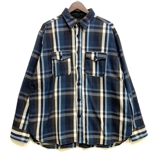 【中古品】【メンズ】 WORKERS ワーカーズ HEAVY CHECK SHIRT ヘビー チェック シャツ トップス 長袖 145-260714-cs-13-izu サイズ：17 1/2 カラー：ブルー 万代Net店