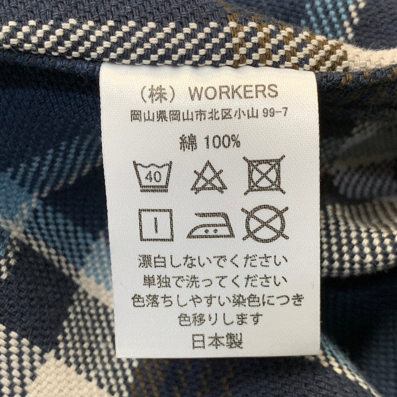 【中古品】【メンズ】 WORKERS ワーカーズ HEAVY CHECK SHIRT ヘビー チェック シャツ トップス 長袖 145-260714-cs-13-izu サイズ：17 1/2 カラー：ブルー 万代Net店