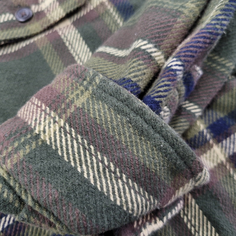 【中古品】【メンズ】 ORVIS オービス HEAVY CHECK SHIRT ヘビー チェックシャツ 長袖 146-260610-as-12-izu サイズ：M カラー：グリーン系 万代Net店