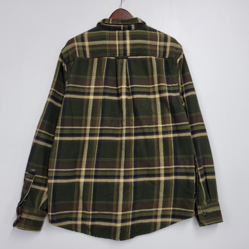 【中古品】【メンズ】 ORVIS オービス HEAVY CHECK SHIRT ヘビー チェックシャツ 長袖 146-260610-as-12-izu サイズ：M カラー：グリーン系 万代Net店