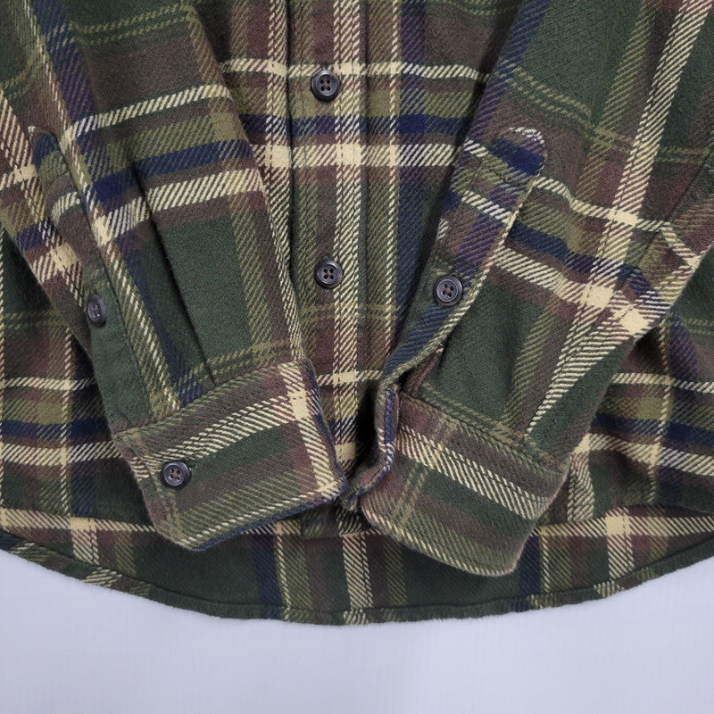 【中古品】【メンズ】 ORVIS オービス HEAVY CHECK SHIRT ヘビー チェックシャツ 長袖 146-260610-as-12-izu サイズ：M カラー：グリーン系 万代Net店