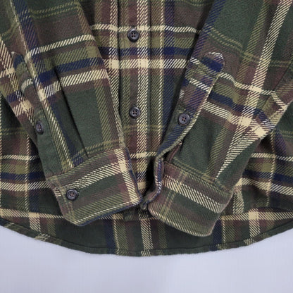【中古品】【メンズ】 ORVIS オービス HEAVY CHECK SHIRT ヘビー チェックシャツ 長袖 146-260610-as-12-izu サイズ：M カラー：グリーン系 万代Net店