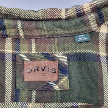 【中古品】【メンズ】 ORVIS オービス HEAVY CHECK SHIRT ヘビー チェックシャツ 長袖 146-260610-as-12-izu サイズ：M カラー：グリーン系 万代Net店