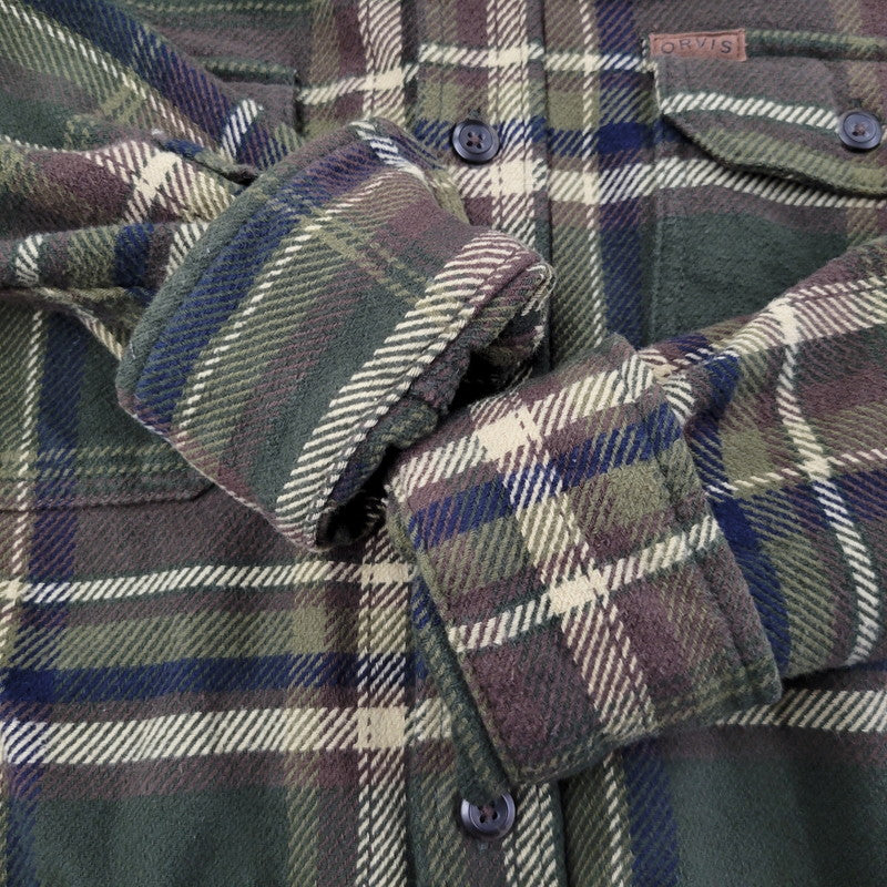 【中古品】【メンズ】 ORVIS オービス HEAVY CHECK SHIRT ヘビー チェックシャツ 長袖 146-260610-as-12-izu サイズ：M カラー：グリーン系 万代Net店