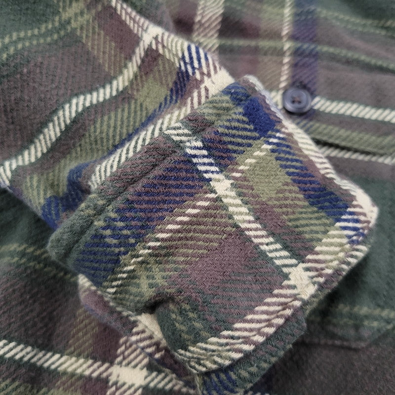 【中古品】【メンズ】 ORVIS オービス HEAVY CHECK SHIRT ヘビー チェックシャツ 長袖 146-260610-as-12-izu サイズ：M カラー：グリーン系 万代Net店