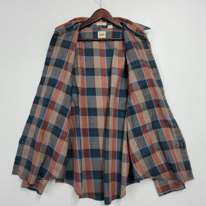 【中古品】【メンズ】 Lee リー MADRAS CHECK LS SHIRT マドラスチェック ロングスリーブ シャツ 長袖 146-260610-as-13-izu サイズ：XL カラー：マルチカラー 万代Net店