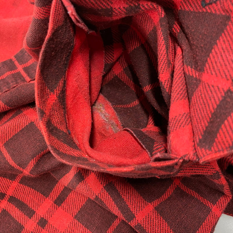 【中古品】【メンズ】 FIELDMASTER フィールドマスター CHECK SHIRT チェックシャツ USA製 長袖 146-260610-as-01-izu サイズ：XL カラー：レッド 万代Net店