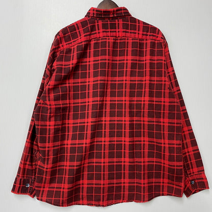 【中古品】【メンズ】 FIELDMASTER フィールドマスター CHECK SHIRT チェックシャツ USA製 長袖 146-260610-as-01-izu サイズ：XL カラー：レッド 万代Net店