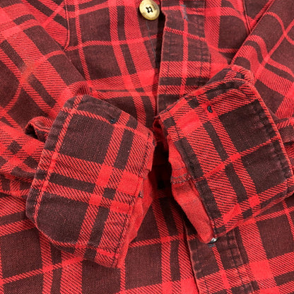 【中古品】【メンズ】 FIELDMASTER フィールドマスター CHECK SHIRT チェックシャツ USA製 長袖 146-260610-as-01-izu サイズ：XL カラー：レッド 万代Net店